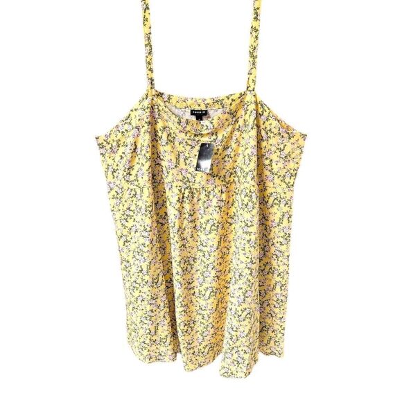 NEW TORRID Plus Size Mini Challis Sleeveless Tinted Roses Sundress. - Picture 2 of 16